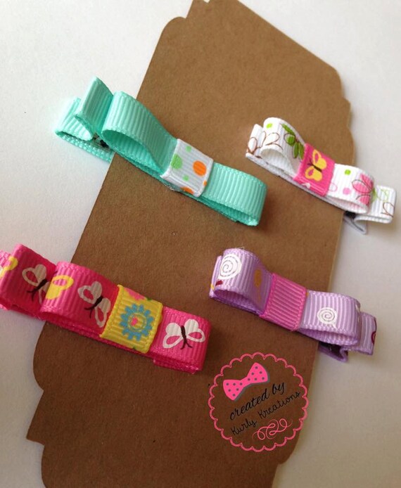 Items similar to Tiny, Baby Hair Clips, Little Girl Alligator Hair