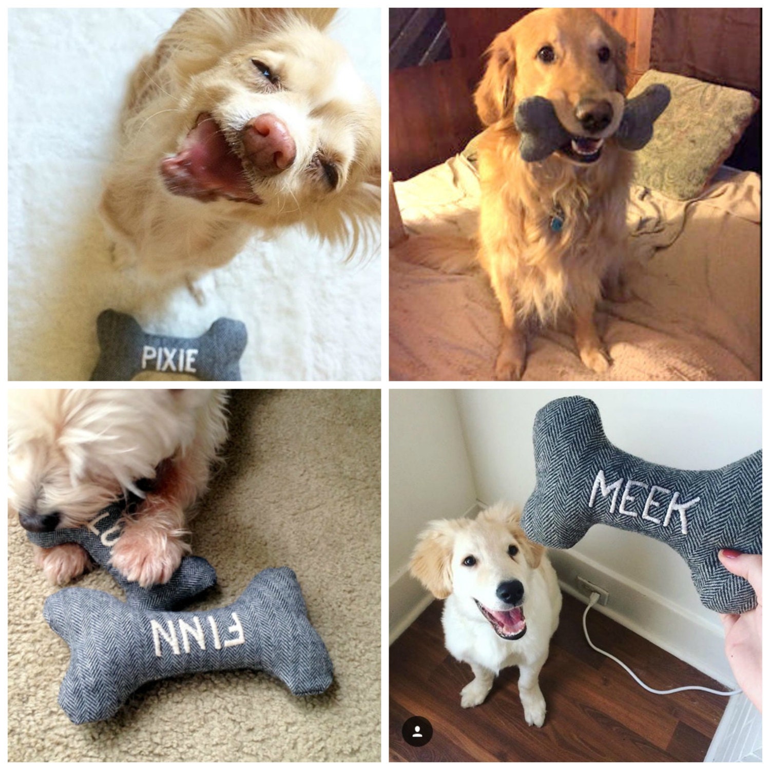 Dog Toy Personalized Pet Toy with Embroidered by HitherRabbit