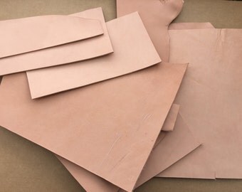 Tanned Leather scraps - Carving leather - Utility Leather Scrap Pieces - Various sizes from small to large