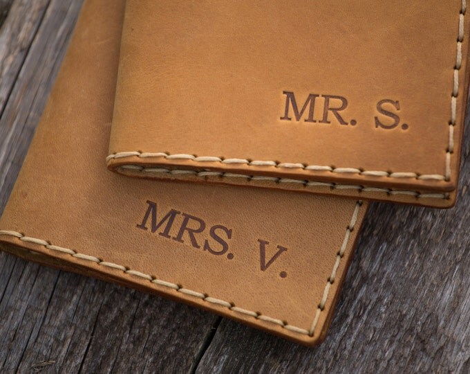Travel Wallets Tan Brown Leather Passport Cards Holder with Secure ...