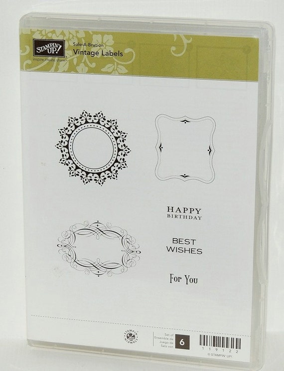 Stampin' Up VINTAGE LABELS Rubber Stamp Set by CreativeHeartDesign