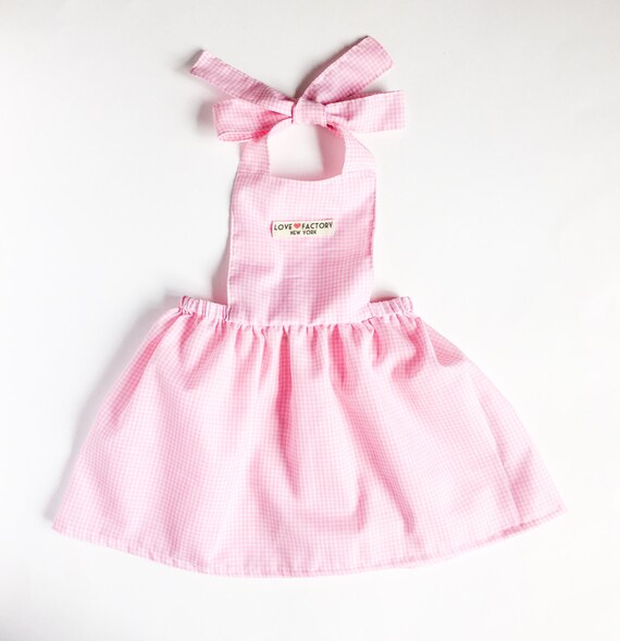 Baby girl pinafore dress pink gingham checkbaby girl