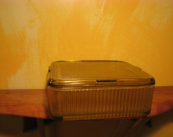 Vintage Large Yellow Depression Glass Refrigerator Dish