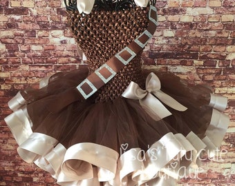 Chewbacca tutu dress. Chewbacca dress. Chewbacca costume. Ribbon tutu dress. Ribbon dress. Star Wars wedding. Warrior costume.