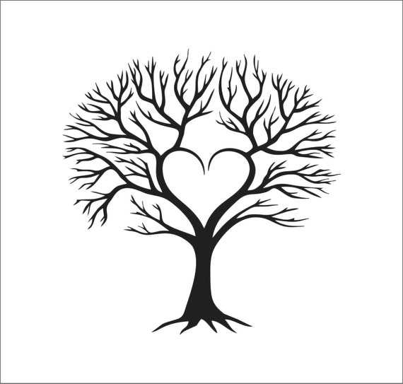 Download Tree heart family vector instant digital download cutting file