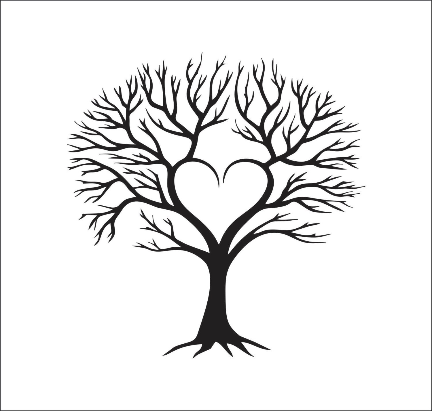 Tree heart family vector instant digital download cutting file