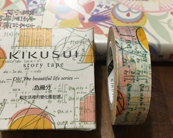 KIKUSUI Washi Masking Tape - Calculus