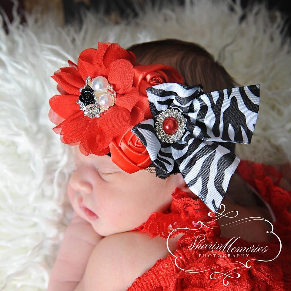 Zebra Headband/Baby Headband/Baby Girl Headband/Newborn