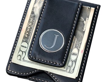 Personalized Leather Money Clip and Wallet Combo - Groomsmen Gift - Best Man Gift - Fathers Day Gift - Engraved - Monogrammed for Free