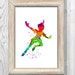 Peter Pan Poster Watercolor Print Kids Decor Giclee Wall