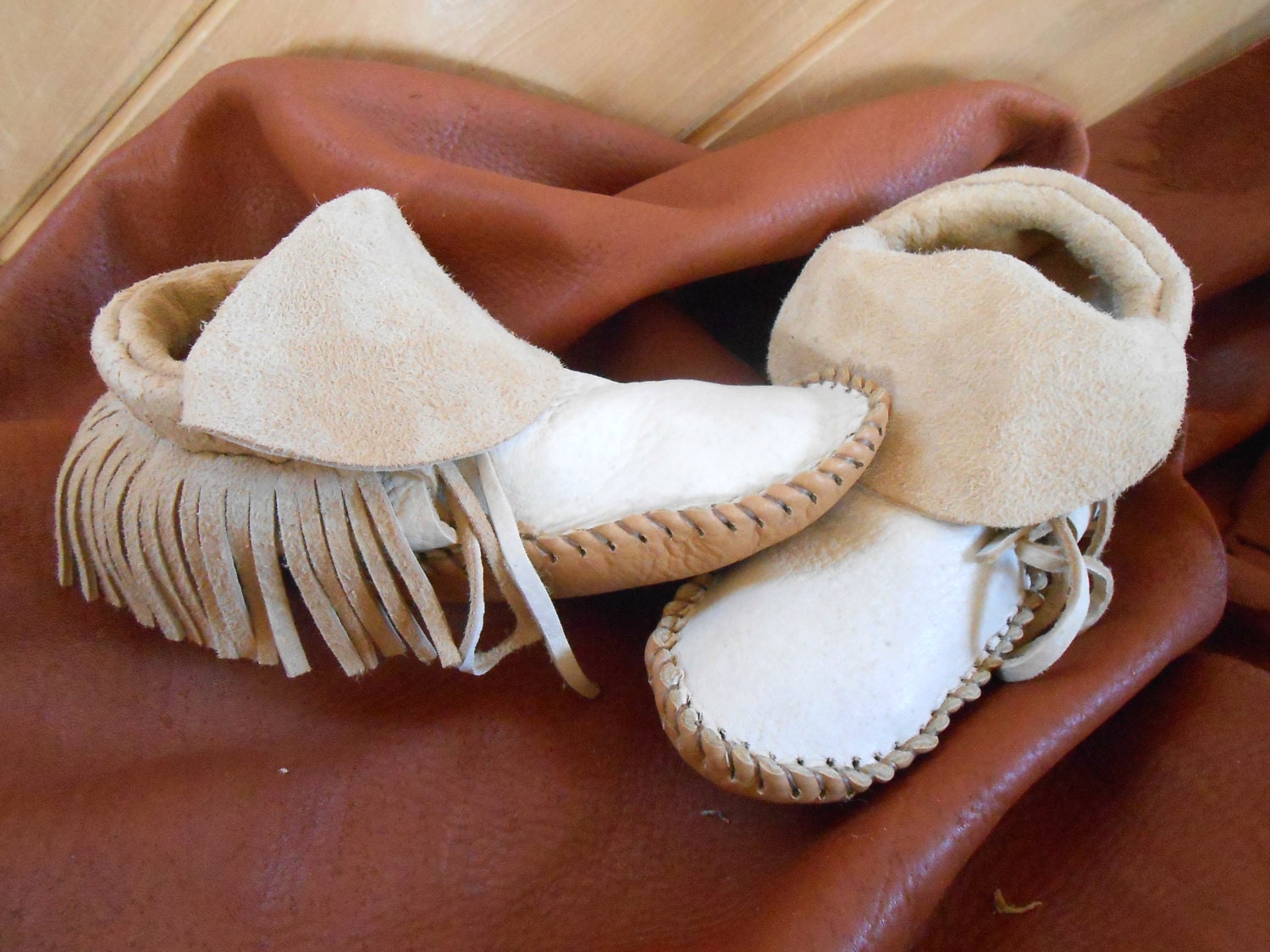 hand made native american moccasins
