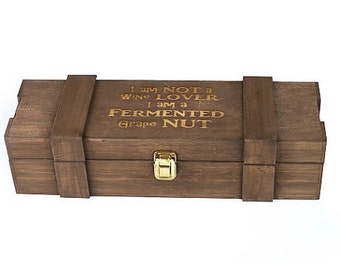 Rustic Wine Box, Wedding Gift, Gift for the Couple, Wine Box, Wedding Ceremony box, First Fight Box, Gift for Her, Bridesmaid Gift Ideas
