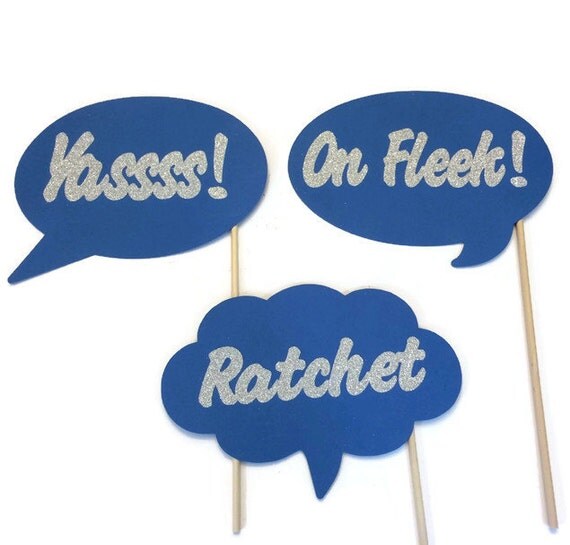 Photo Booth Props Fun and Funky Word Bubbles 3 Piece Photo