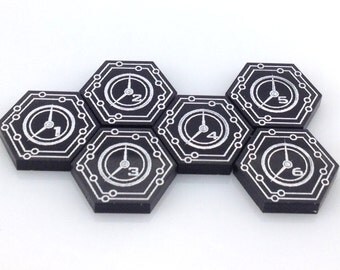 Android: Netrunner click tokens (6 pieces) - 26 colours