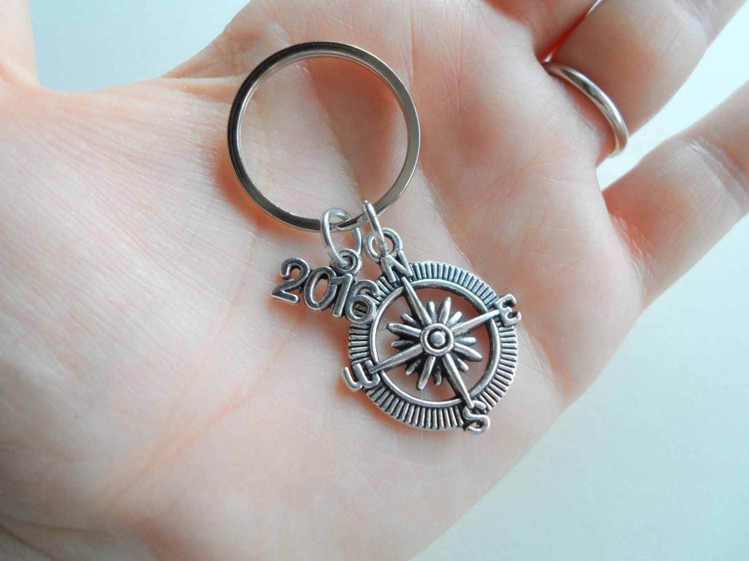 Compass Keychain Graduation Gift Gift for by JewelryEveryday