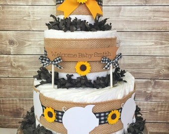 Barbecue Baby Shower Diaper Cake In Gingham And Burlap Q Centerpiece Decorations Barbecue Baby Shower Diaper Cake In Gingham And Burlap Q Centerpiece Decorations