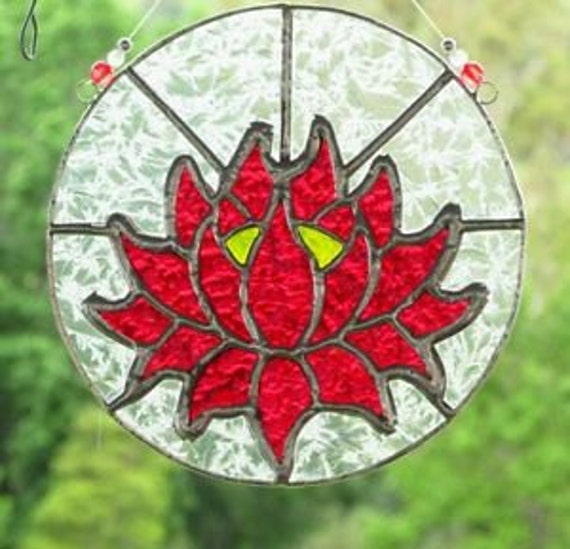 Australian Native Waratah Stained Glass Suncatcher Waratah