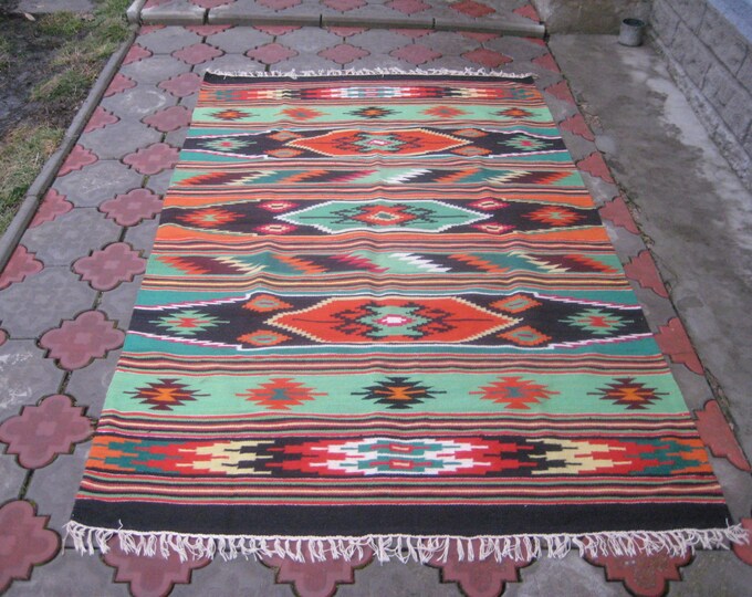 Bessarabian Kilim. Vintage, Handmade 36 years old, Bessarabian carpet, KEL.