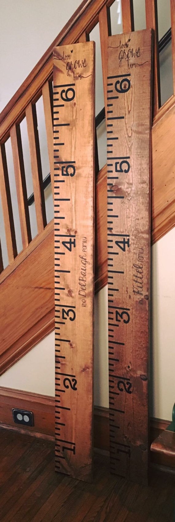 Additional 6 Tick Marks Vinyl Ruler Growth Chart