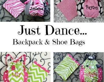 girls personalized dance bag