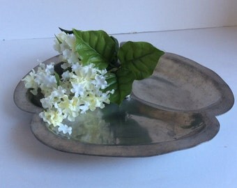 Vintage Pewter Serving Dish.