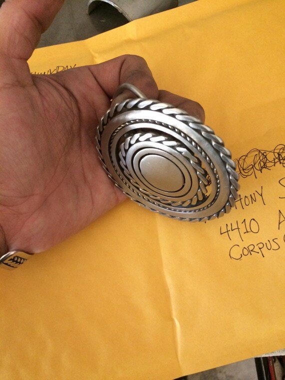 Welder Stainless pipe belt buckle Handmade by BigWeldJohnnyRay