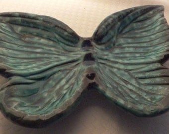 Vintage Midcentury Ceramic Butterfly Ashtray made by Norleans