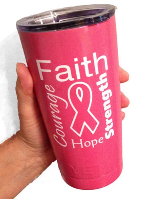 YETI Rambler 20 oz. Breast Cancer PINK Tumbler Free Shipping