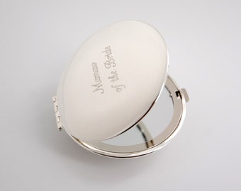 Monogram compact mirror, engraved compact mirror, Personalized compact mirror with monogram, bridesmaid gift