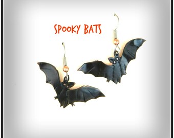 Halloween bat, bat earrings, Halloween jewelry, Halloween costume, Halloween earrings, bat jewelry, Goth, spooky, copper bat