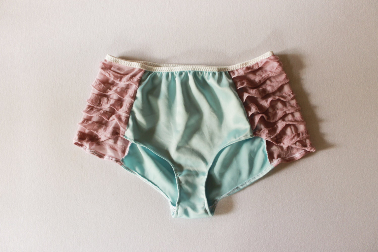 Vintage pastel Panties Ruffle Lace Panties by MakesCraftsNotWar