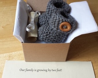 Baby Booties, Pregnancy announcement, Baby reveal idea, Baby Ugg Boots, Crochet booties, SHIP SAME DAY !