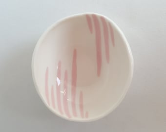Small Pink Stripe Bowl
