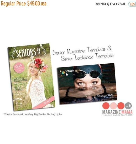 On Sale Senior Magazine Look Book Bundle 8 5 X 5 5 Customizable Template For Showcasing Senior Magazine Template