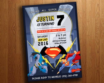 Batman Vs Superman Printable Invitations 10