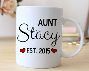 Aunt Personalized Mug - Personalized Aunt Coffee Mug - Aunt Gift for Aunt to Be
