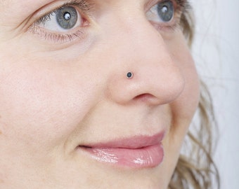 Sapphire nose stud | Etsy