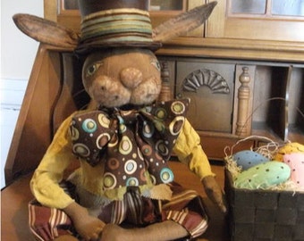 Primitive Folk Art Bunny Rabbit Doll