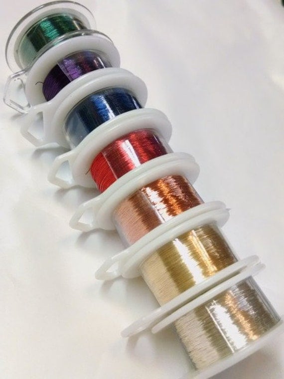 Copper Wire 32 gauge. Silver Gold and dyed colored wire for