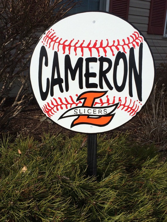 Baseball / Softball yard signs 18 mounted on a 3' by DandRSigns