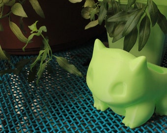Bulbasaur Planter 3d-printed in eco-friendly PLA plastic - 3" size