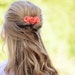 Coral hair Flowers on tiara base hair comb for autumn  |coral hair accessories for autumn | bridesmaids hair accessories