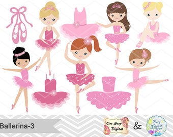 Ballet ClipArt Ballerina Watercolor Ballet Shoes Tutu Dress