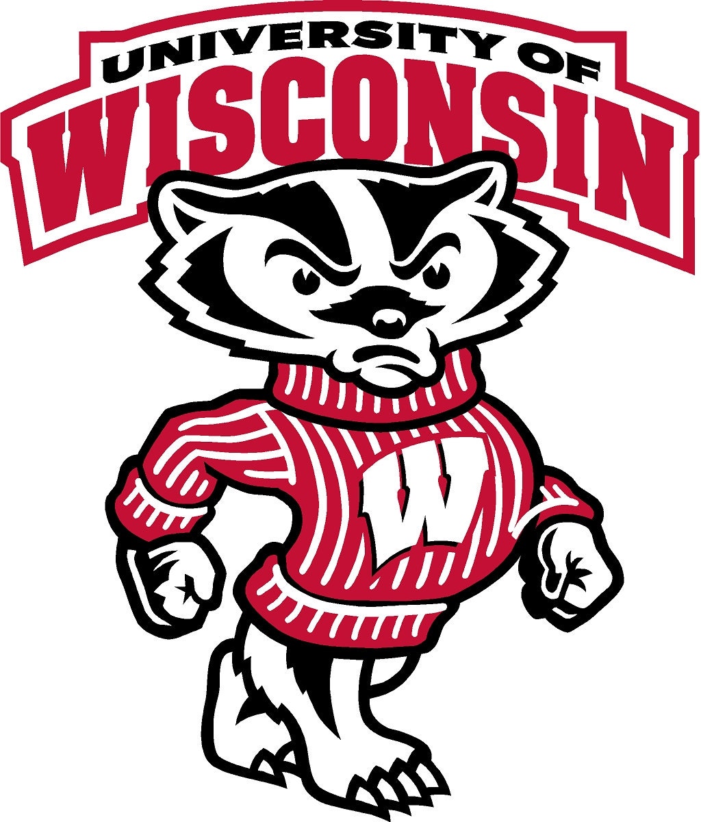 sticker basketball printable Badgers Wisconsin Decals Cornhole