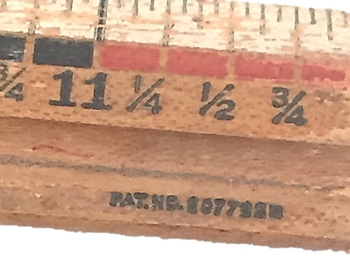 Vintage 12 inch School Simplex ruler. Useful ruler with inches - fractions and a protractor be on the reverse. Made in the USA.