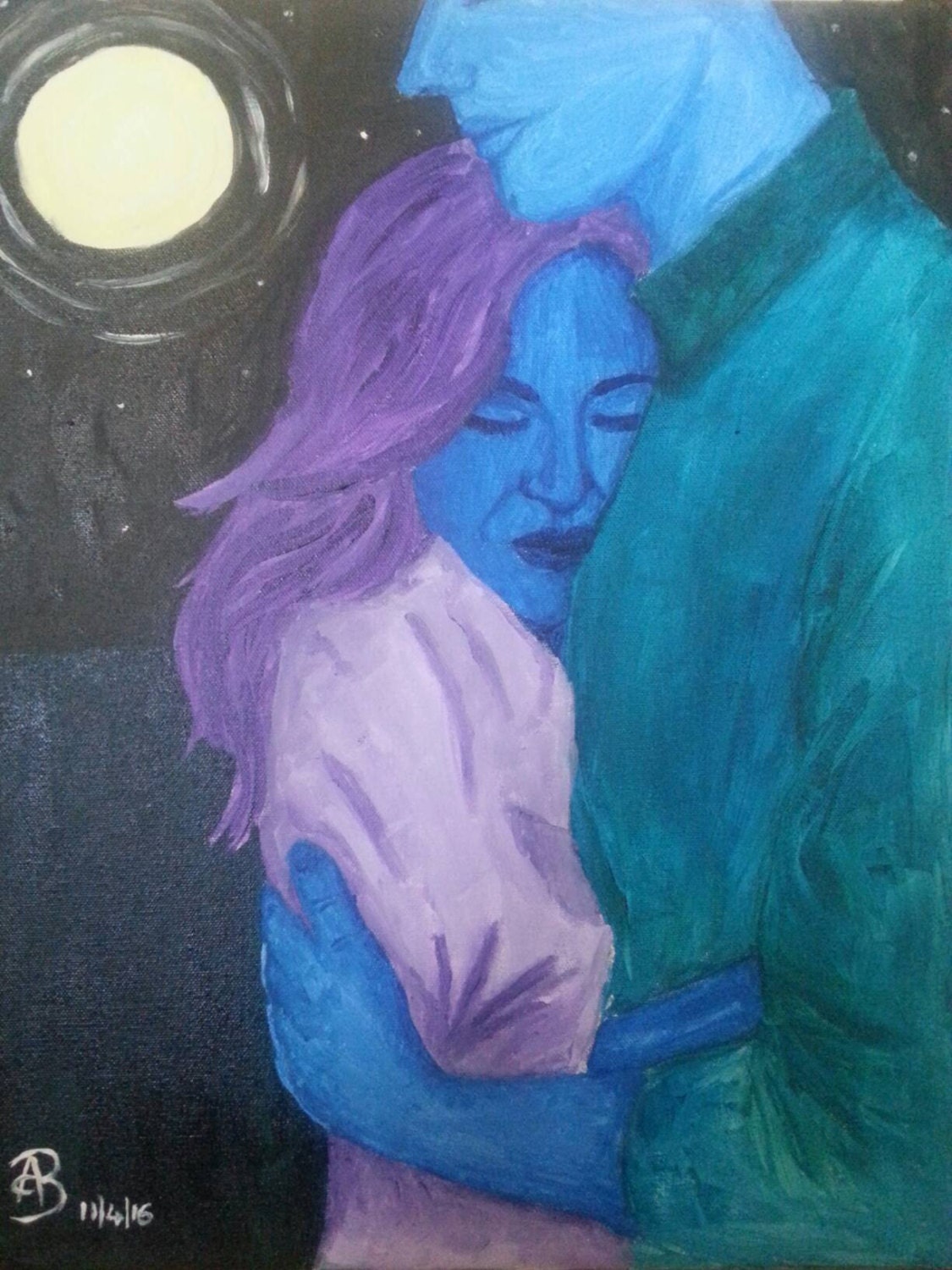 Painting on canvas Forbidden Love