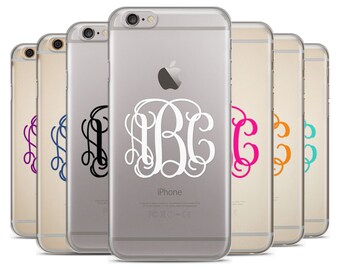 Monogram iPhone Case, iPhone 6 plus case Transparent iPhone Case, iphone 6s case, iPhone 7 case, iPhone 6s plus case