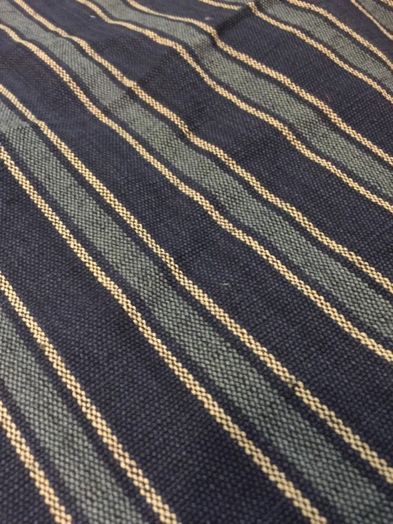 Ralph Lauren fabric Bungalow Stripe Indigo Jute Cotton Free
