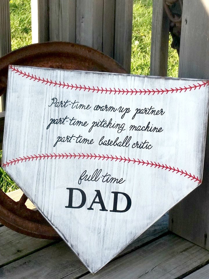 Baseball Sign Homeplate Sign Baseball Dad Gift Home