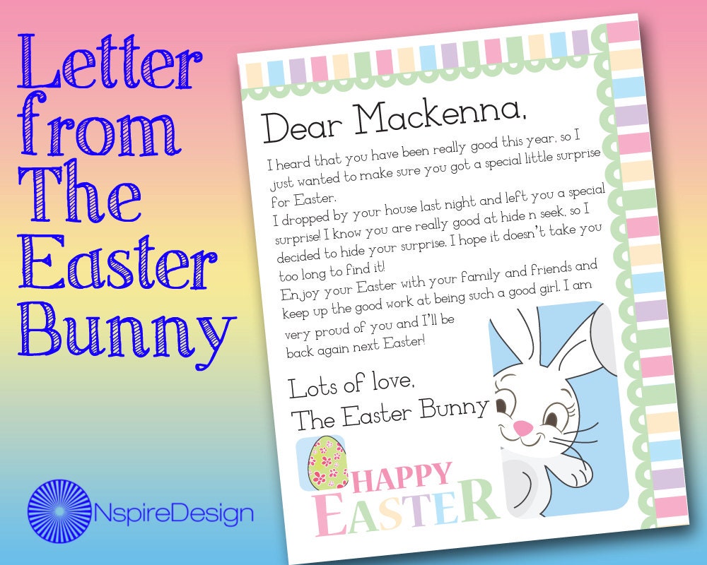 Letter To Easter Bunny Template